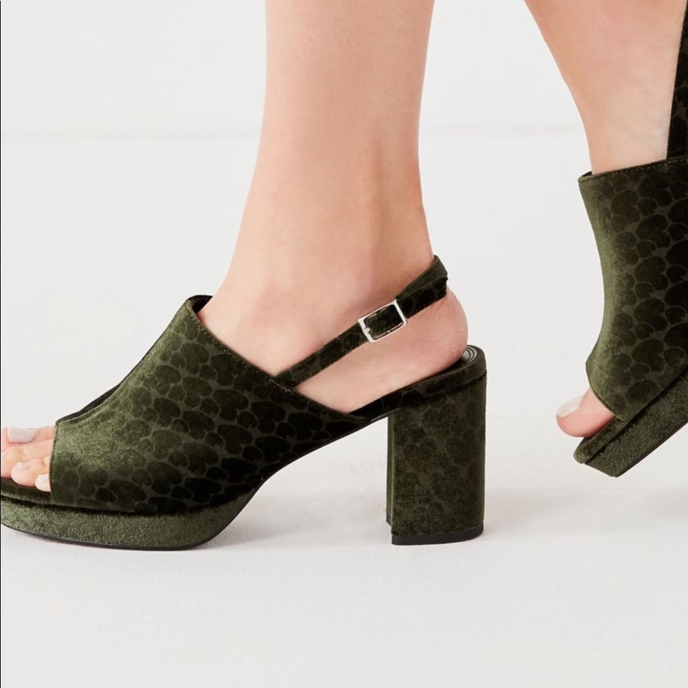 Velvet Slingback Heels/ Mules